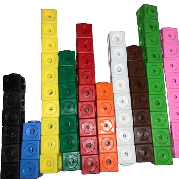 Snap Together Manipulatives Educational Cubes 2 Different Sets - Picture 2 of 8